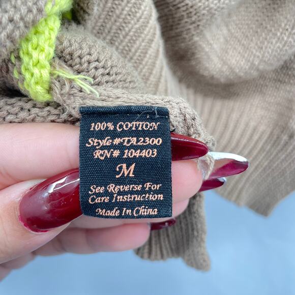 Edge Womens Cotton Pullover Knit Striped Long Sleeve Sweater - Picture 5 of 10